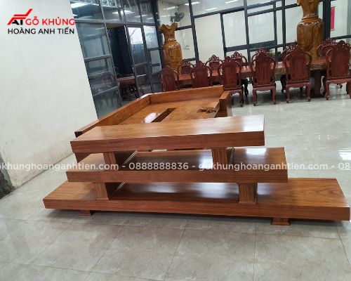 Bàn ghế K3-Sofa Gỗ - Kệ Tivi 03